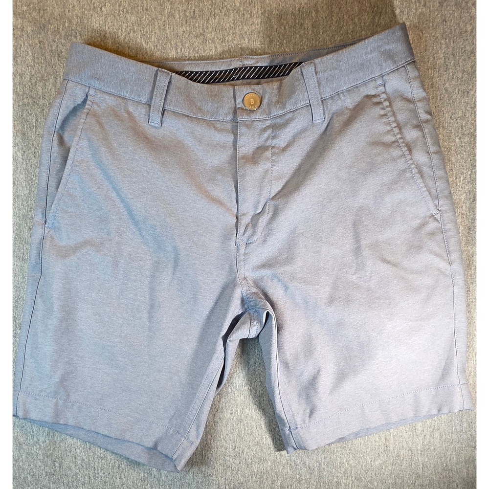 Bonobos Golf Mens Shorts Light Blue Heathered Performance 8 Inch Inseam Size 29